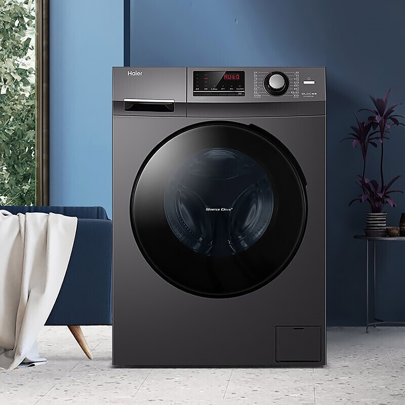 海尔洗衣机10KG家用一级能效大容量蒸汽除菌滚筒全自动洗烘一体机空气洗智能烘干EG100HB108S